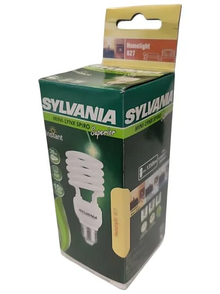 Sylvania Mini-Lynx Compact Spiro Superior лампа люминесцентная компактная спиральная 20W 827 E27 -1 шт