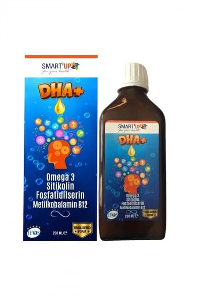 SMART UP Рыбий жир B12 с цитиколином Dha, омега-3 и фосфатидилсерином ( 200 мл )
