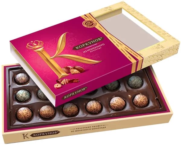 Набор конфет Ассорти из молочного шоколада, Коркунов, 165г