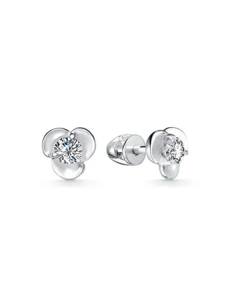LIBERTY Серьги ювелирные Пусеты Серебро 925 пробы