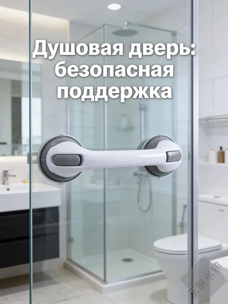 Универсальная ручка на присосках для ванной и душевой кабины, опорный держатель для пожилых и детей, легко устанавливается без инструментов.