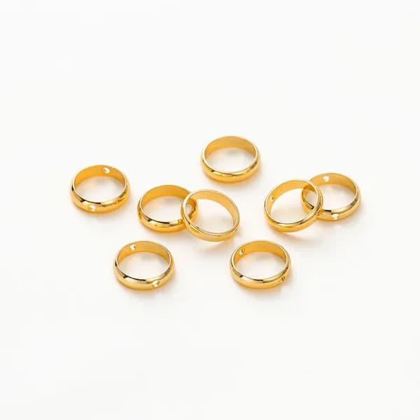 Рамка для бусины 8 мм, цвет золота 18k, 20 штук