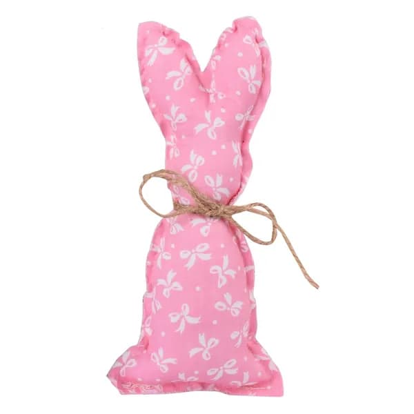 Пасхальный фетровый кролик для поделок, 24 cm - розовый бант