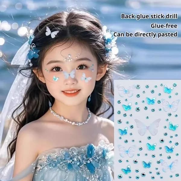 Стразы для лица детские самоклеящиеся