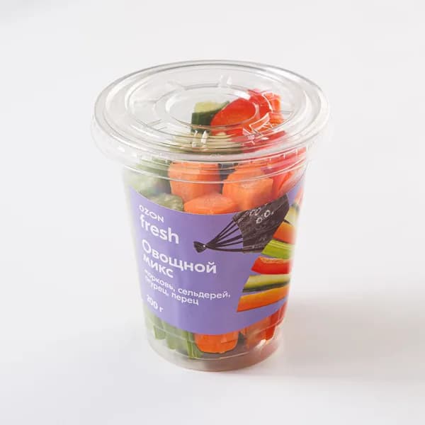 Овощной микс Морковь, Сельдерей, Огурец, Перец, 200 г, Ozon fresh