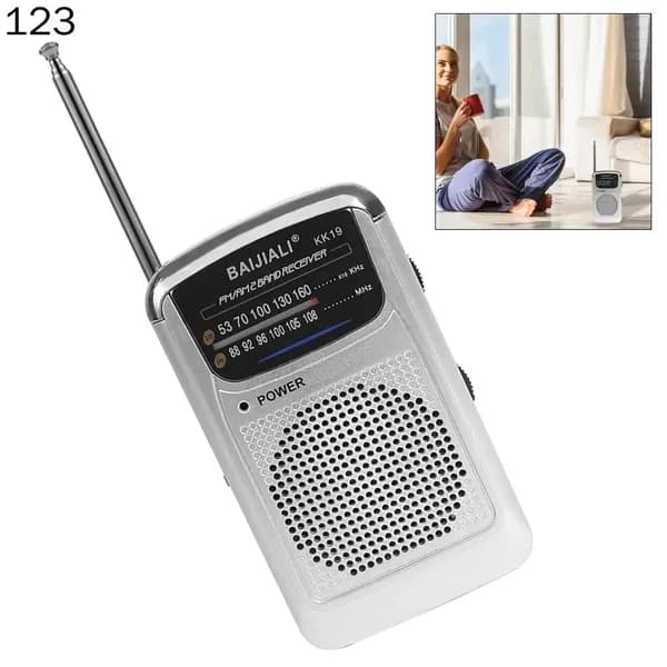 Портативный FM/AM-радиоприёмник KK19 с аналоговой настройкой и встроенным динамиком