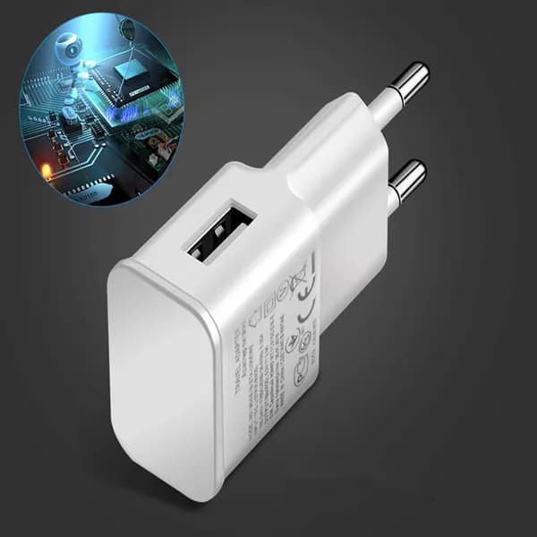 USB-зарядное устройство для ЕС, белое, 5 В, 1 А