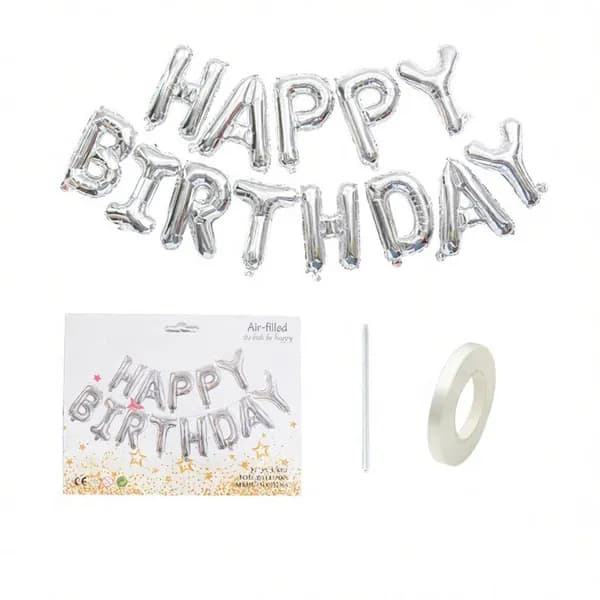 Воздушные шары на день рождения с надписью Happy Birthday, фольгированный баннер для украшения праздника, вечеринки и декора