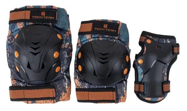 Комплект защиты Safe fit adult 1.0, black-orange, L