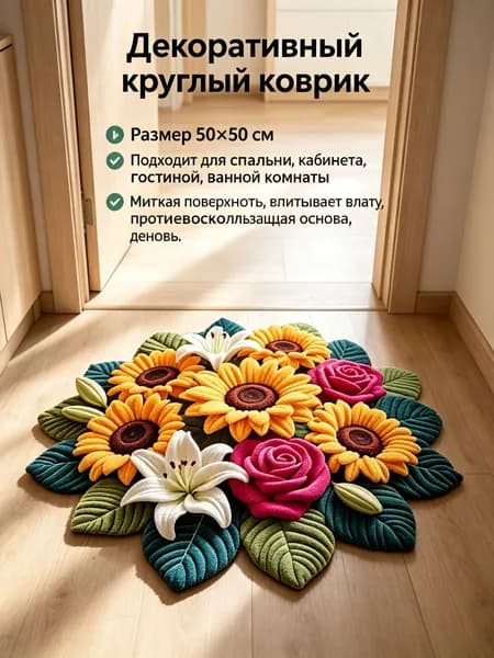 Ковер дорожка 50x50 см