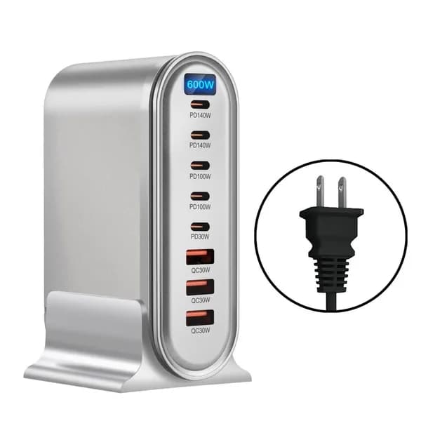 Портативная зарядная станция USB-C 600W 8 портов