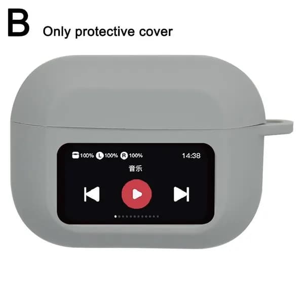 Беспроводной чехол для наушников Bluetooth, силиконовый защитный чехол для AirPods A9pro с экраном