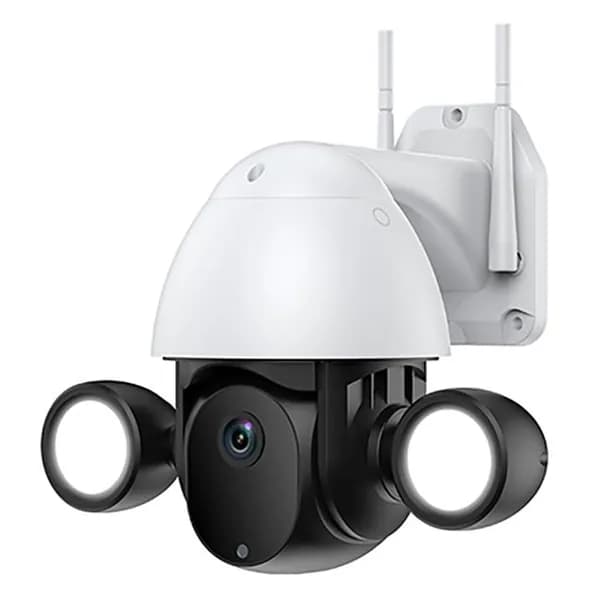 WiFi уличная поворотная IP видеокамера с двумя прожекторами (ИК+белый свет) 3Mp обзор 360 (Smart Life/Tuya smart датчик движения удаленный мониторинг microSD) HN-P3FBT