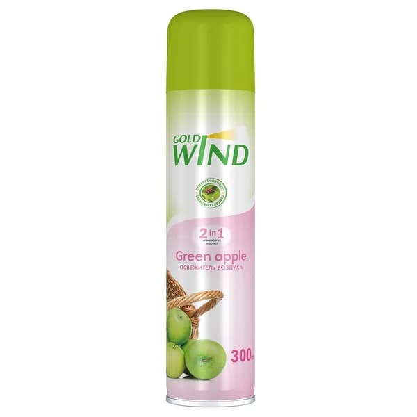 Gold Wind Освежитель воздуха Зеленое яблоко Green apple 300мл