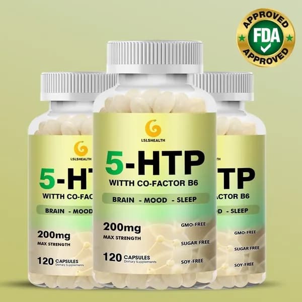 5-HTP Натуральные капсулы Снимают стресс и тревогу, повышают настроение