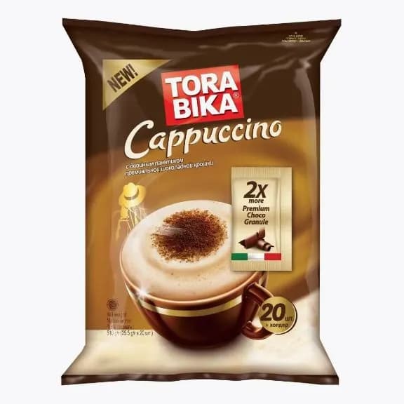 Кофейный напиток Torabika Cappuccino, 20 пакетиков по 25,5 г, 510г