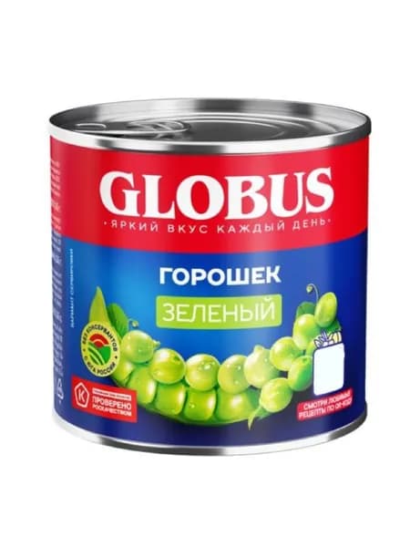 Globus Горошек зеленый нежный, 400 г