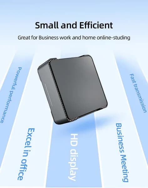 Мини-ПК intel N97 мини ПК (Intel N97, RAM Отсутствует, Intel Graphics, Windows 11 Pro), 中国, серебристый