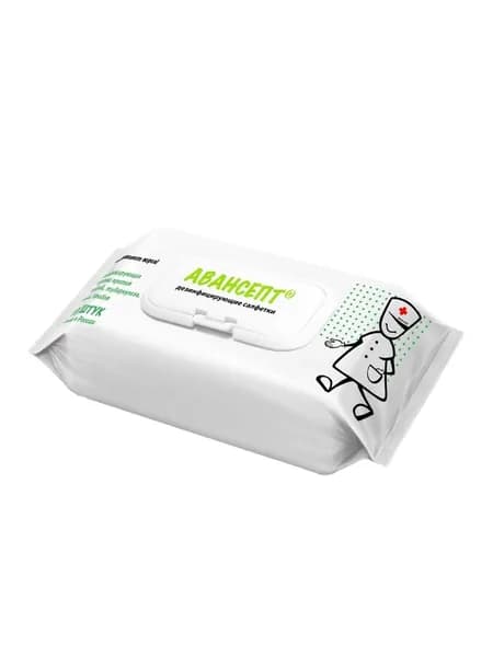 Дезинфицирующие салфетки Авансепт ("flow-pack") 120шт.