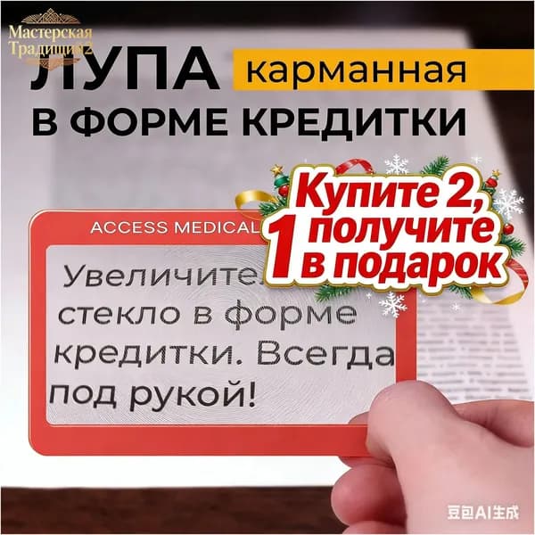Лупа 3-кратная, диаметр: 77 мм