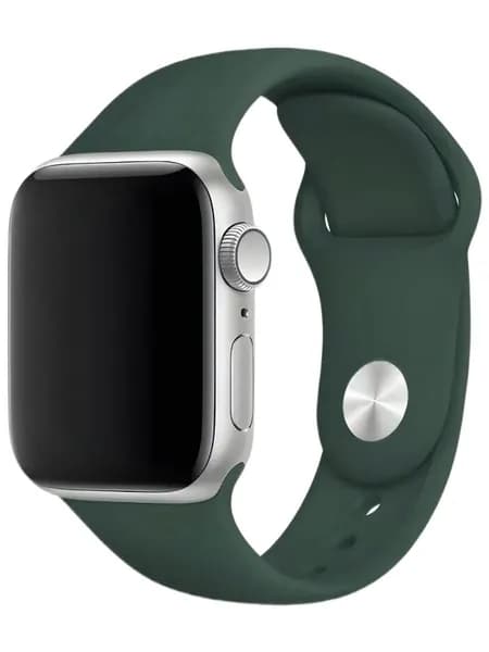 Ремешок для Apple Watch 44/45/46/49mm силиконовый, размер S-M, Темно-Зеленый