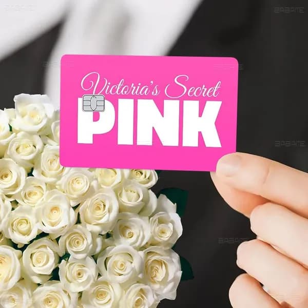 Victoria's Secret Виктория Сикрет Наклейка на банковскую карту, прозрачная защитная долговечная