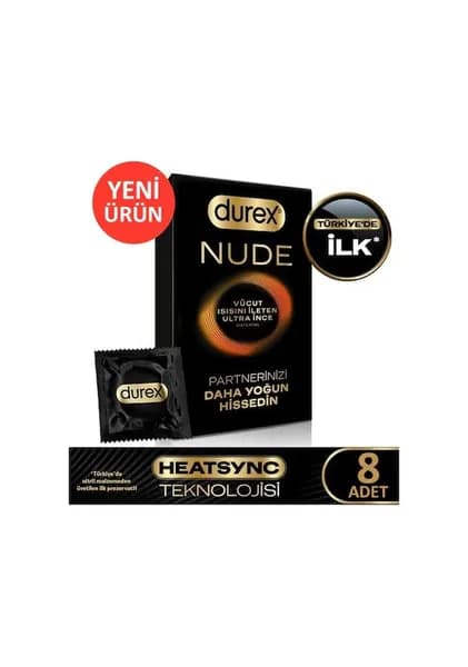 Durex Nude Ультратонкие презервативы, передающие тепло тела, 8 шт.