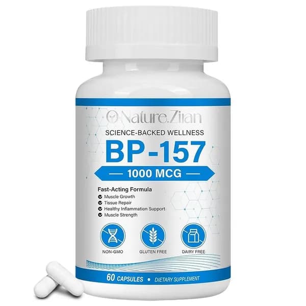 Пептидная формула BPC-157 для ускорения заживления ран, слизистой оболочки желудка, суставов и связок. Не содержит ГМО и глютена, 60 капсул.