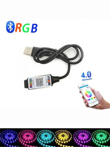 Контроллер Bluetooth RGB LED Strip Lights 5V USB с мультирегулируемой скоростью Smart
