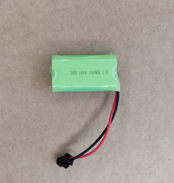 1 шт. аккумулятор АКБ батарейка размер 14500 двойная 3.7v, 1000 mAh разъем SM-2P 2 пин для игрушек
