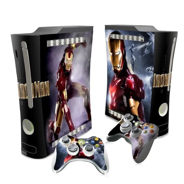 Пленка для наклейки игровой консоли подходит для толстой консоли Xbox360 с рисунком Человека-паука и Дэдпула
