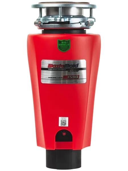 Измельчитель пищевых отходов Waste Maid WME-1590, 2600 об/мин, для раковины, противомикробное покрытие, автоотключение при заклинивании, проталкиватель в комплекте