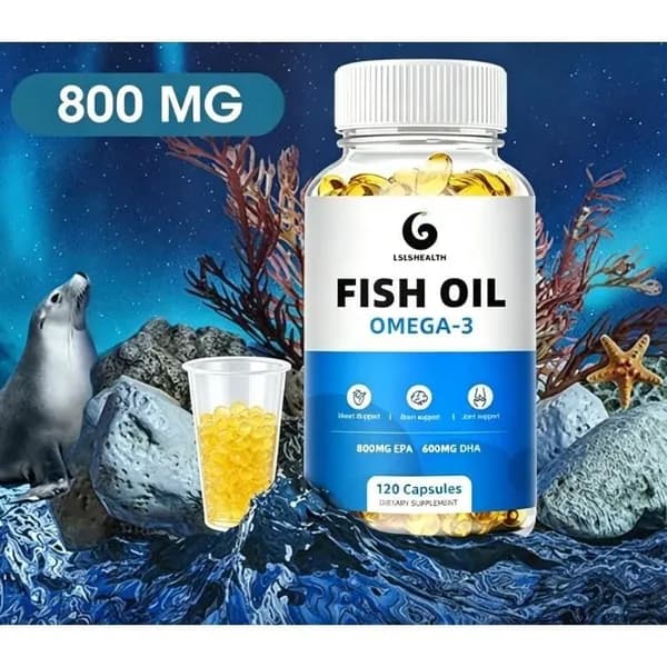 Рыбий жир Omega 3 1000 мг 120 капсул EPA + DHA, Поддержка когнитивных функций