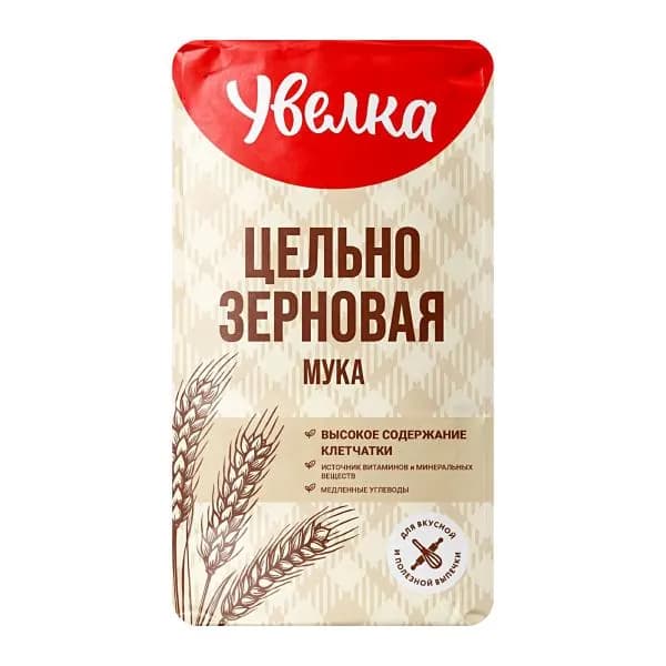 Мука Увелка Пшеничная цельнозерновая 1.9кг
