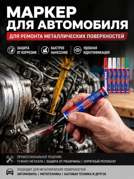 Маркер Лаковый, толщина: 3 мм, 1 шт.Промышленный, для декорирования