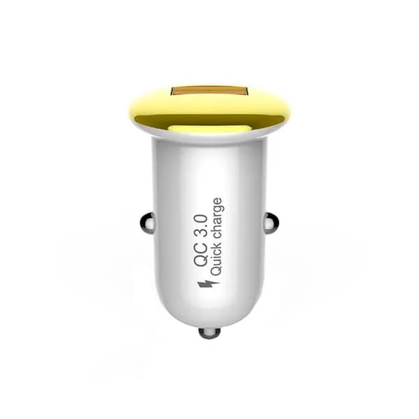 Автомобильное зарядное устройство Devia Mushroom Series QC 3.0 18W - Gold