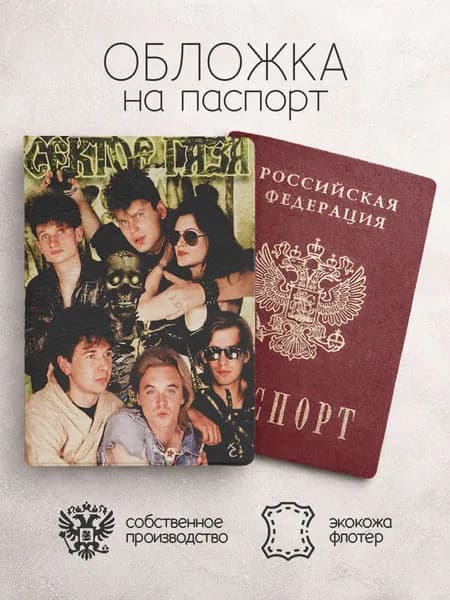 Обложка на паспорт Сектор Газа с черепом