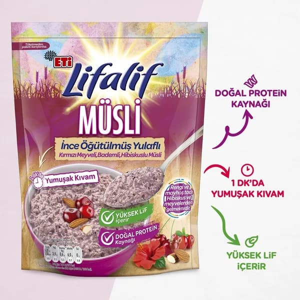 Мюсли Eti Lifalif мелкого помола с гибискусом, 250 г