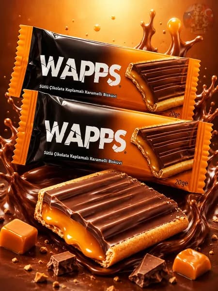 Wapps Шоколад с молочным шоколадом и карамельной начинкой, 2x20 г