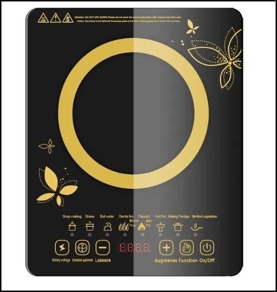 Электрическая настольная плита PXuf2eFk, черный матовый, желтый