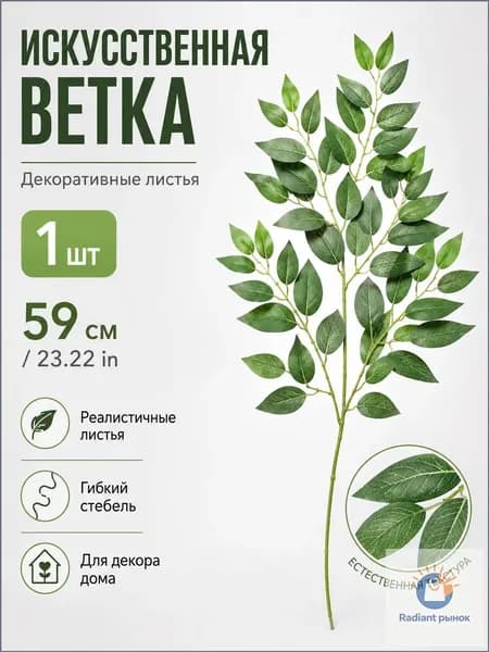 Стабилизированные цветы Роза, 65 см, 20 гр, 1 шт