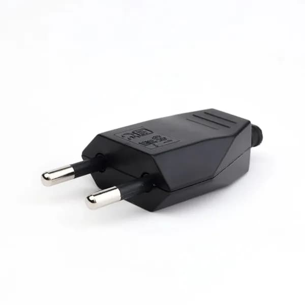 Вилка электрическая прямая 2.5A 250v 2P (без заземления) Европа Стандарт ЕС типа C (CEE 7/16) адаптер штекера