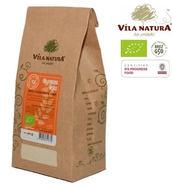Vila Natura мука пшенная каменного жернового помола био Словения 500 гр.