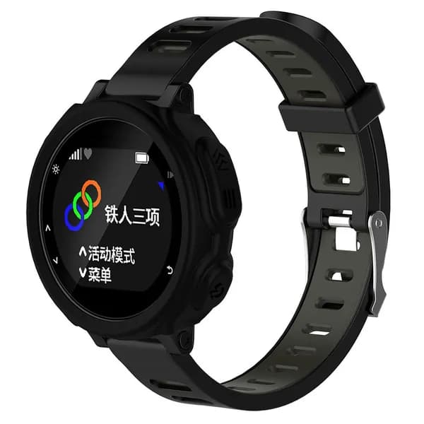 Силиконовый чехол для часов Garmin Forerunner 235 и 735XT, чёрный