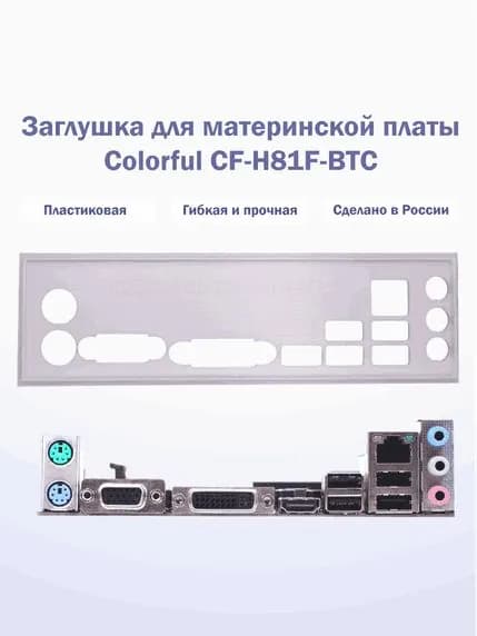 Заглушка для компьютерного корпуса к материнской плате Colorful CF-H81A-BTC White