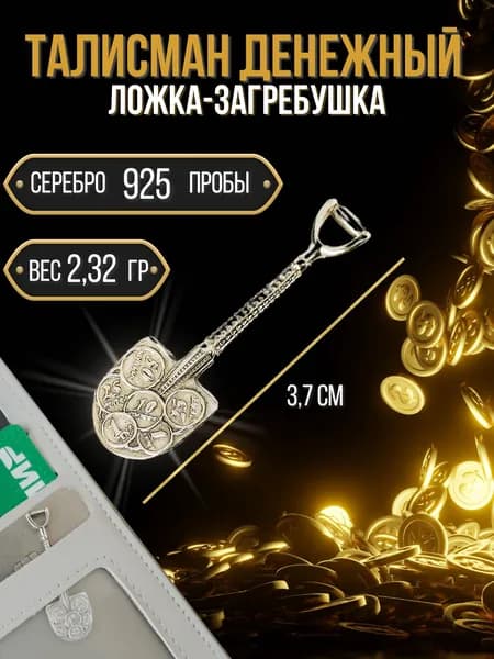 Ионы Серебра Сувенир ювелирный Серебро Талисман кошельковый