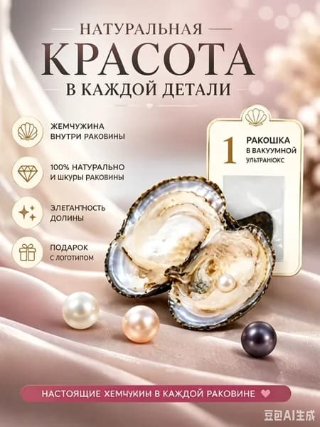 Жемчужная мидия, в качестве подарка-сюрприза для девочек, открывает жемчужины разных цветов