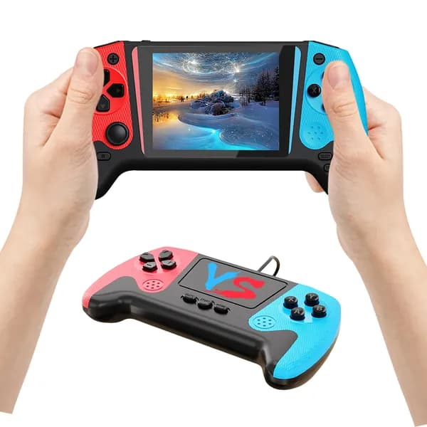 Портативная игровая консоль Red Blue с 3,5-дюймовым экраном и 500 встроенными играми