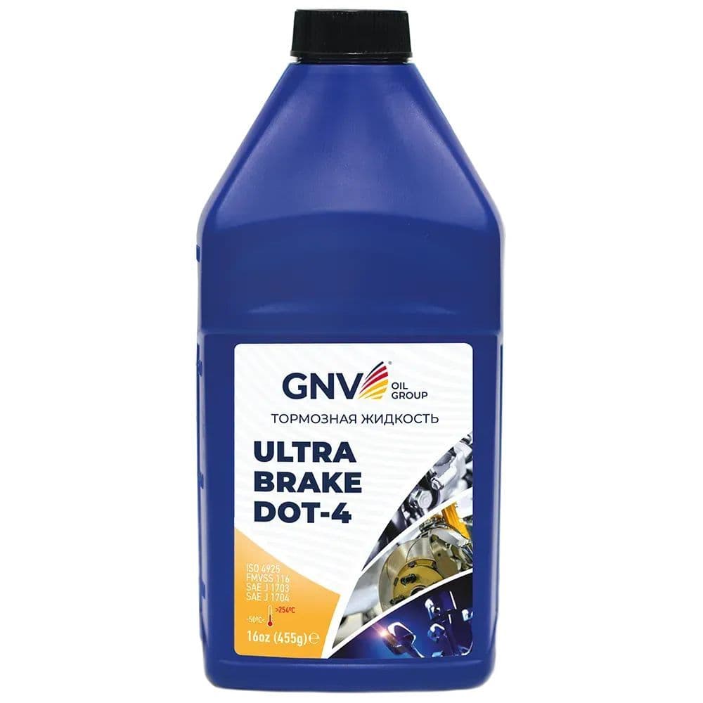 Тормозная жидкость GNV ULTRA BRAKE DOT 4, 455 мл.