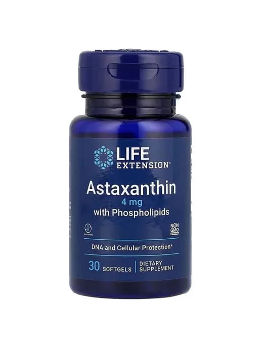 Астаксантин с фосфолипидами, Astaxanthin 4мг, 30капсул